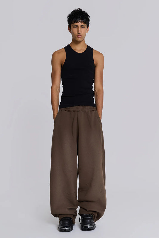 Baggy Sweat Pants - Brown