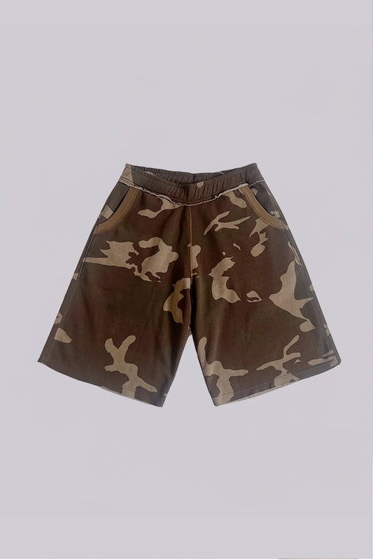 Baggy Sweat Shorts - Camo