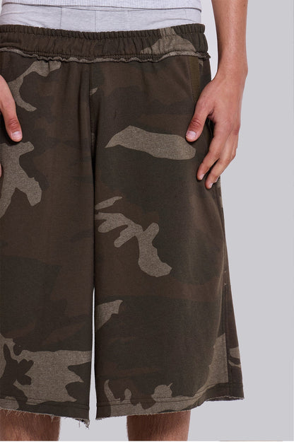Baggy Sweat Shorts - Camo